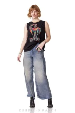 Double D Ranchwear Horse Girl Tank-Black