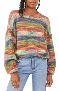 Free People Northern Lights Pullover-Kaledioscope Combo