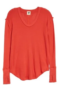 Free People Colby Long Sleeve-Red Ribbon