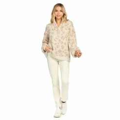 Mud Pie Penelope Leopard Pullover-taupe