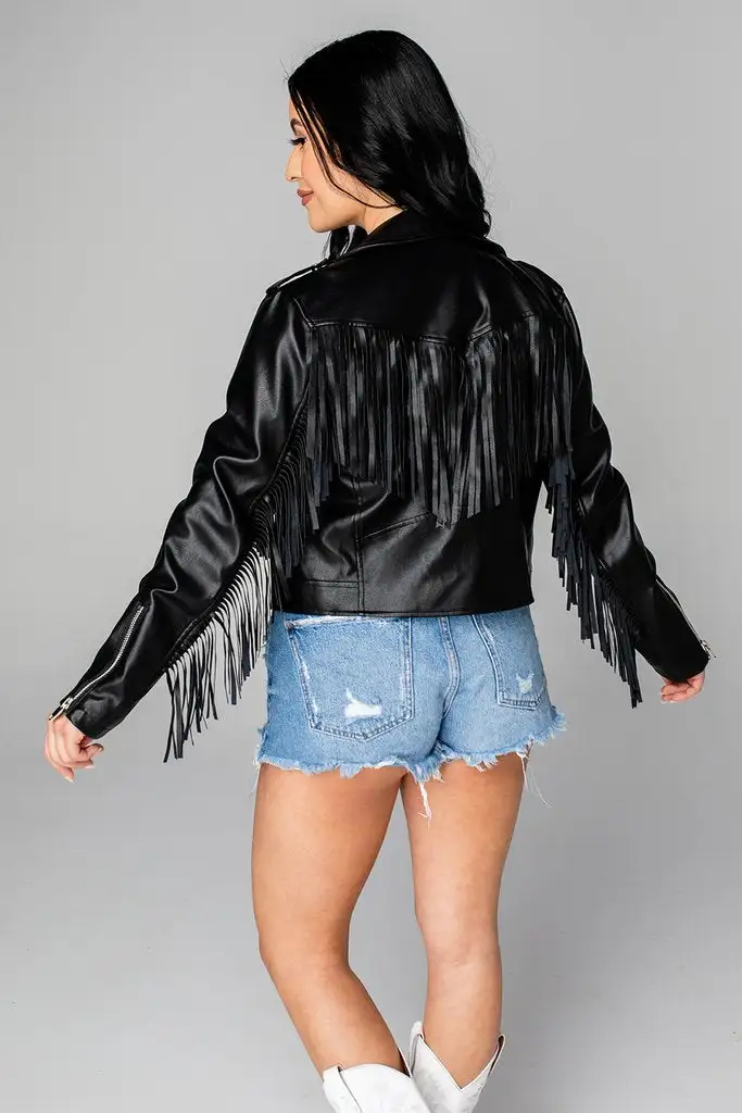 Buddy Love Francesca Fringe Jacket-Black 4 Buddy Love Francesca Fringe Jacket-Black - Image 2