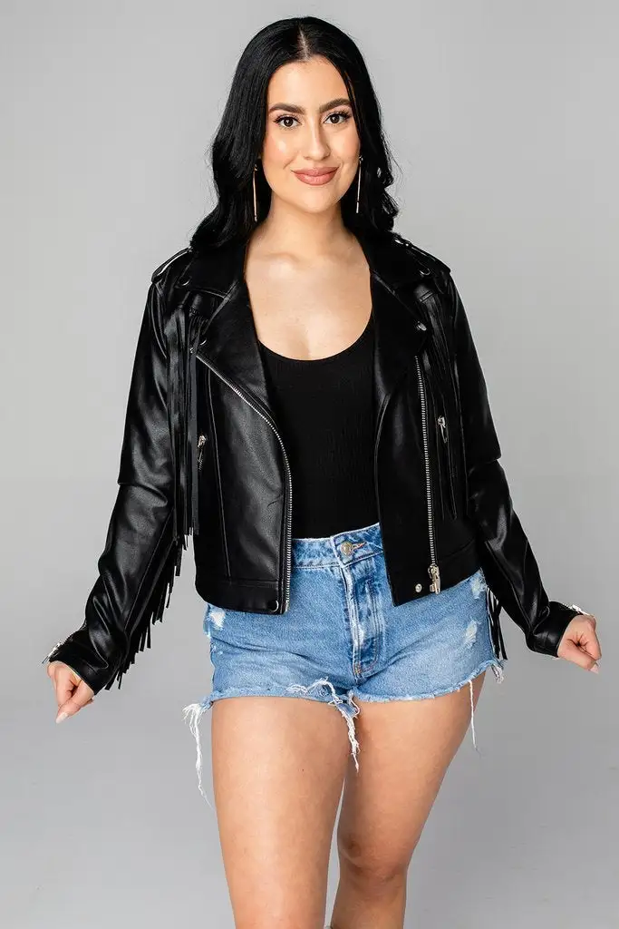 Buddy Love Francesca Fringe Jacket-Black 3 Buddy Love Francesca Fringe Jacket-Black