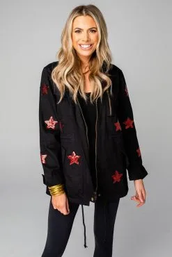 Buddy Love Alyssa Red Cargo Jacket