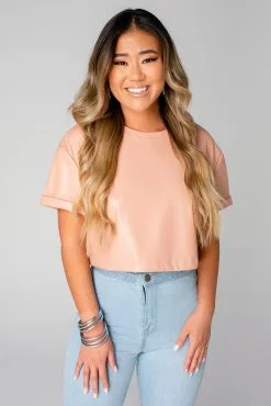 Buddy Love Taylor Cropped Vegan Leather Top