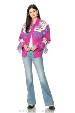 Double D Ranchwear Bandera Jacket-Carousel Pink