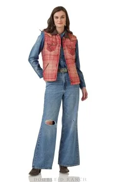 Double D Ranchwear Comal Vest-Plaid