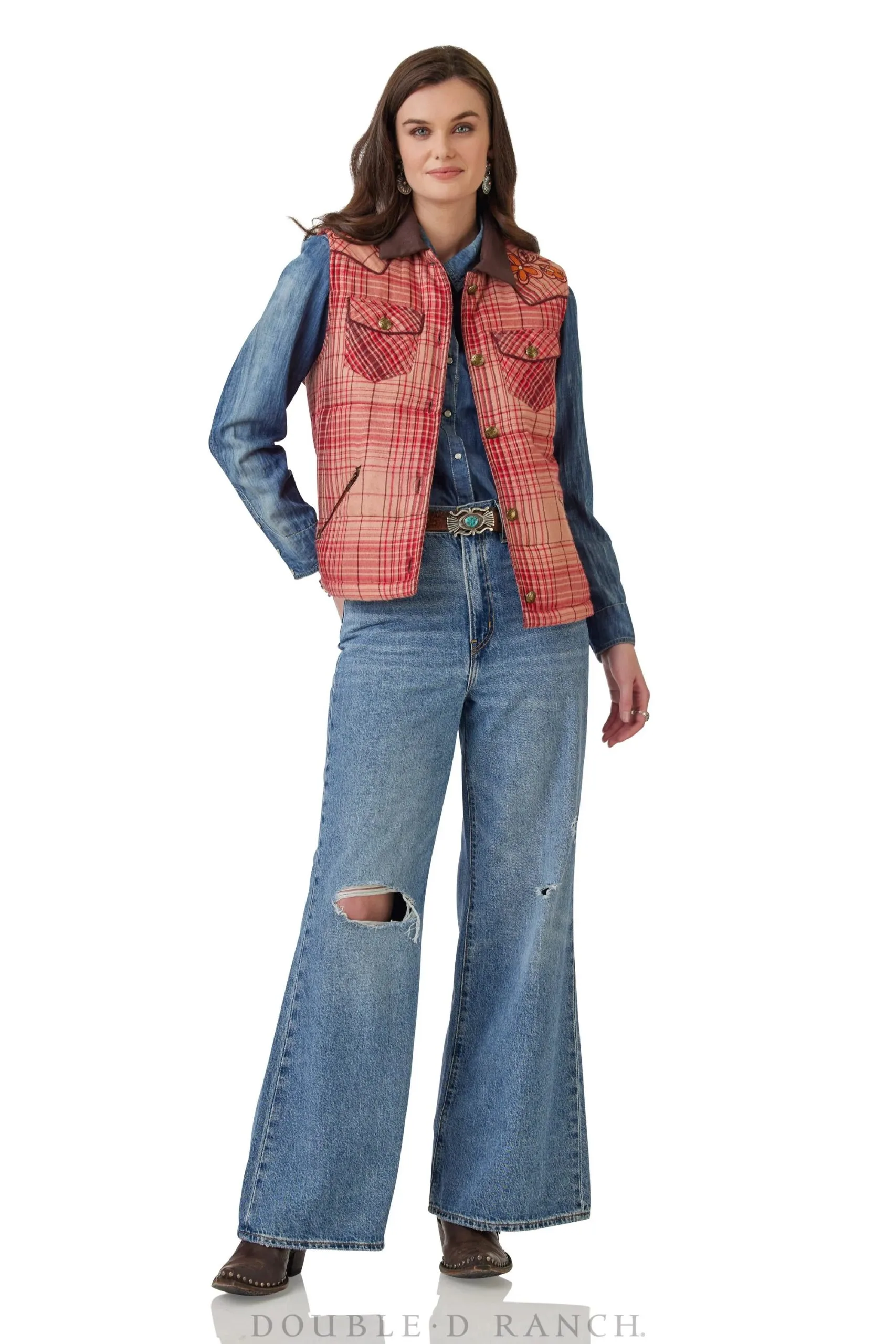 Double D Ranchwear Comal Vest-Plaid 3 Double D Ranchwear Comal Vest-Plaid