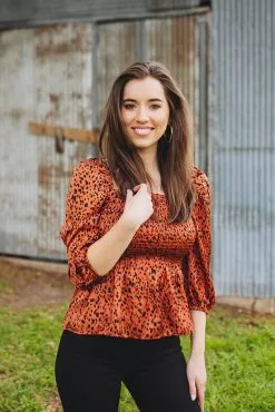 Buddy Love Gwendolyn Smocked Peplum