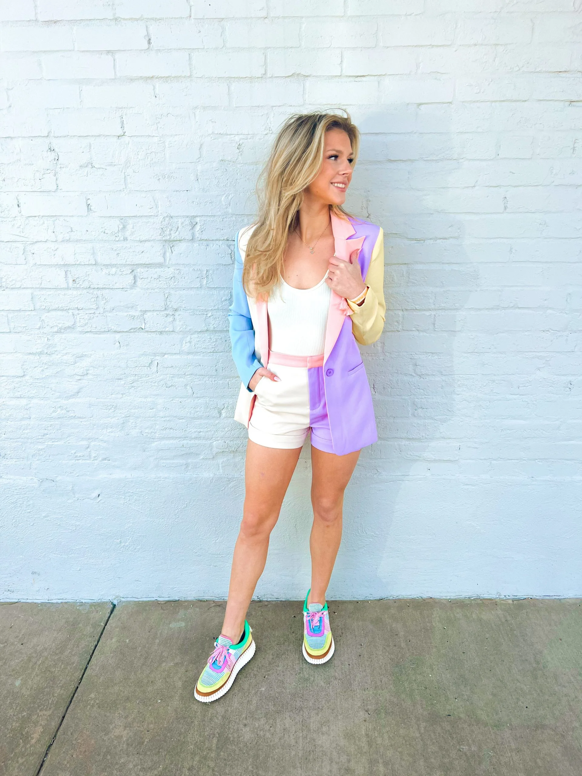 Honeysuckle Rose Boutique Kitty Color Block Shorts 4 Honeysuckle Rose Boutique Kitty Color Block Shorts - Image 2