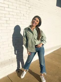 Honeysuckle Rose Boutique Reese Button Down Denim Shirt