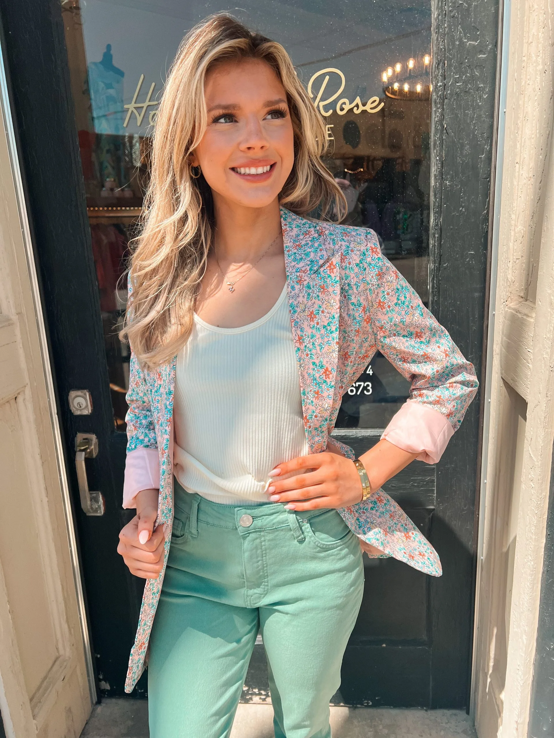 Honeysuckle Rose Boutique Gardenia Blazer 5 Honeysuckle Rose Boutique Gardenia Blazer - Image 4