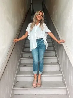 Honeysuckle Rose Boutique Chessy Button Down Top -Skirt Sales Store IMG 3730