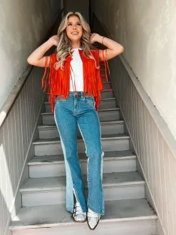 Double D Ranchwear Sonora Vest - Rocket Red