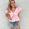Honeysuckle Rose Boutique Piper Ruffle Top 2 Honeysuckle Rose Boutique Piper Ruffle Top -Skirt Sales Store IMG 9282