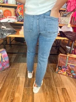 Kut From The Kloth Rachael High Rise Fab Ab Mom Jean - Deserving -Skirt Sales Store IMG 99672