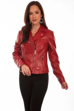 Scully Roxie Red Leather Jacket