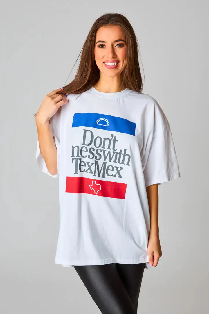 Buddy Love MARSHALL TEXMEX Oversized Tee-Red And Blue 4 Buddy Love MARSHALL TEXMEX Oversized Tee-Red And Blue - Image 2