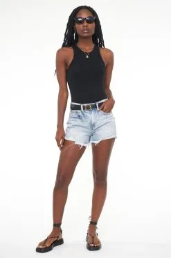 Pistola Nova Relaxed High Rise Denim Short