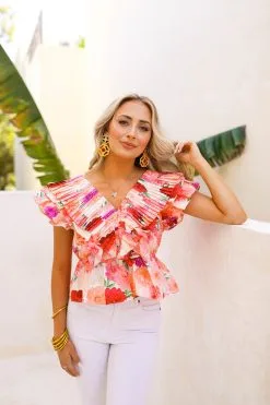 Buddy Love Nia Ruddle Pleated Top - Mad Hat