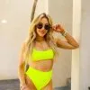 Buddy Love Ora Scoop Neck High Waisted Bikini-Neon Yell