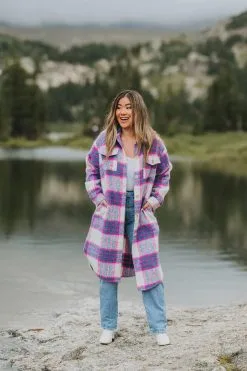 Buddy Love Rocky Long Plaid Shacket