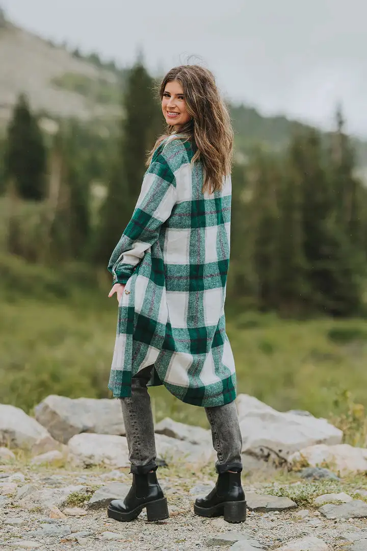 Buddy Love Rocky Plaid Shacket-Green 4 Buddy Love Rocky Plaid Shacket-Green - Image 2