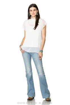 Double D Ranchwear Come Away With Me Top-Sea Salt