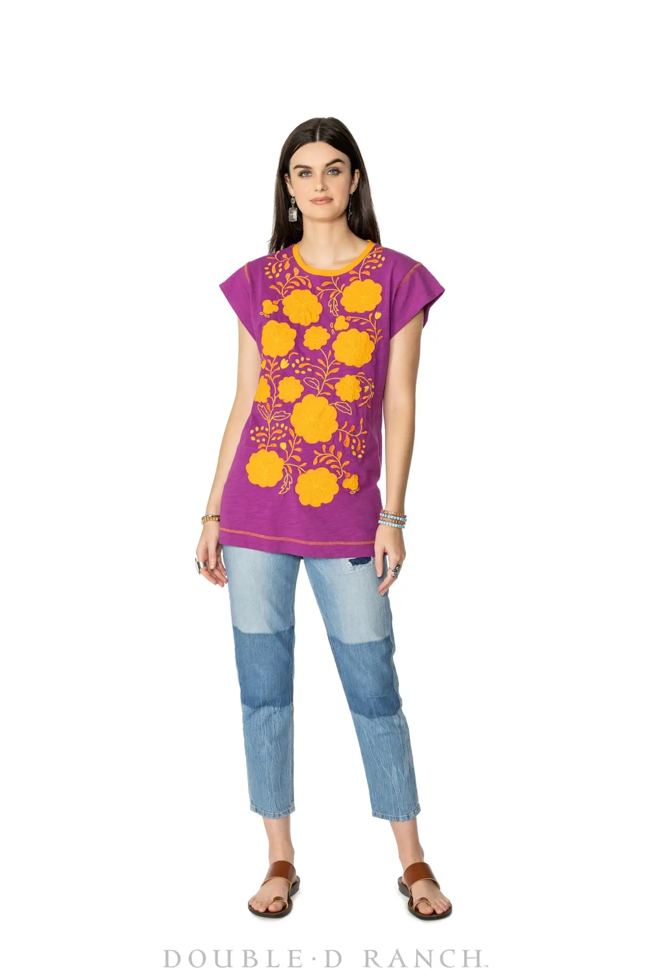 Double D Ranchwear Munoz Top-Carousel Pink 3 Double D Ranchwear Munoz Top-Carousel Pink