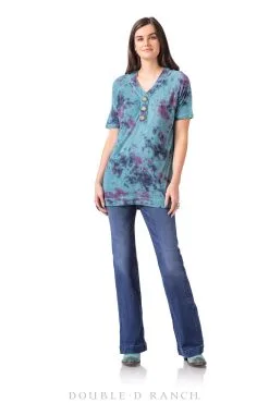 Double D Ranchwear Sky Pollen Top