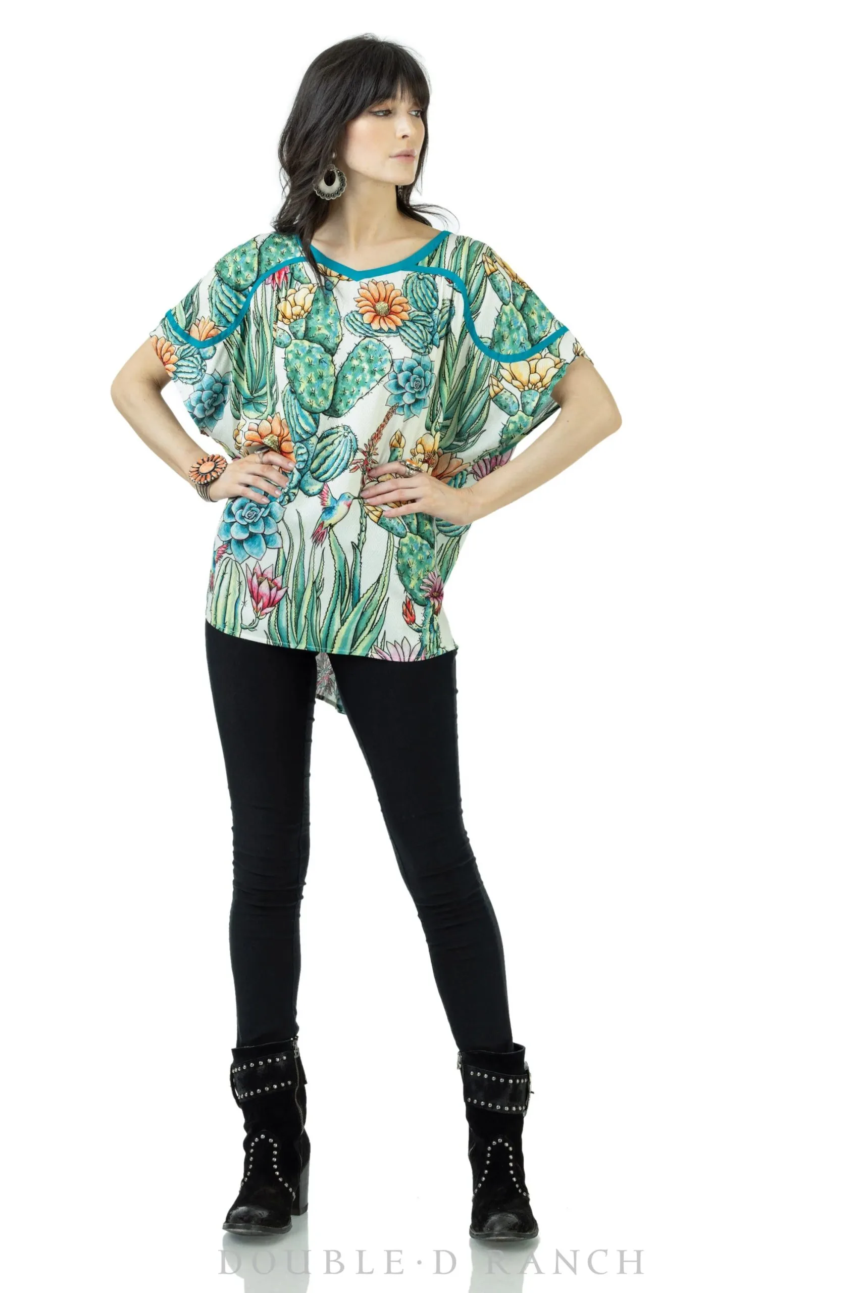 Double D Ranchwear Precarious Prickles Poncho Top 5 Double D Ranchwear Precarious Prickles Poncho Top - Image 3