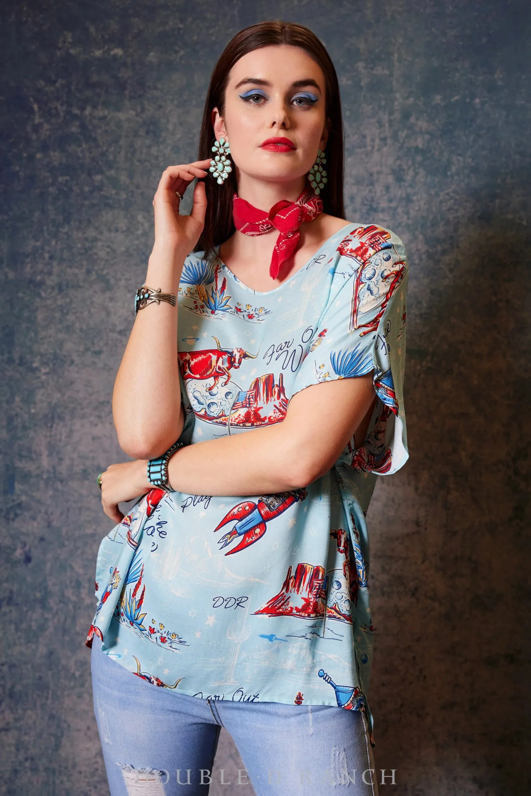 Double D Ranchwear Over The Moon Poncho 4 Double D Ranchwear Over The Moon Poncho - Image 2