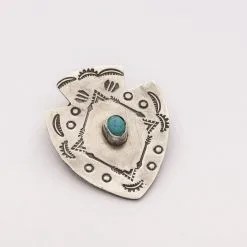 J. Alexander Arrowhead Pin With Turquoise