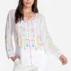 Johnny Was Stitch Blouse-White -Skirt Sales Store c17921 2 white 1