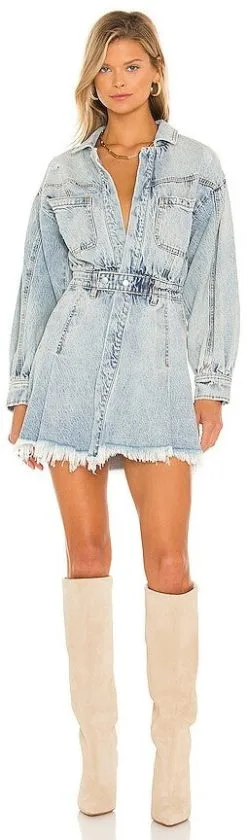 Free People Chain Of Command Mini Dress