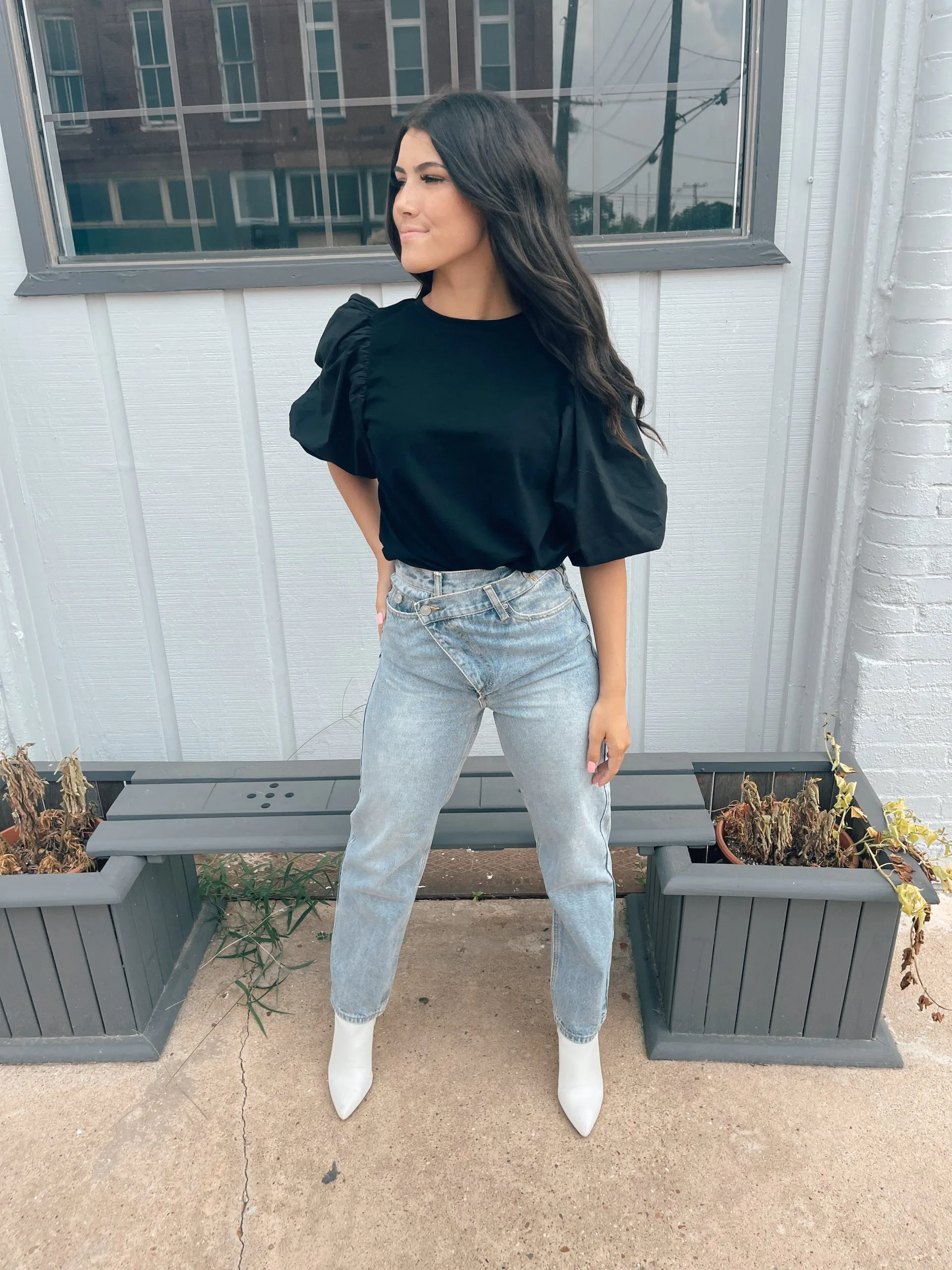 Honeysuckle Rose Boutique Raine Cross Over Straight Jean 4 Honeysuckle Rose Boutique Raine Cross Over Straight Jean - Image 2