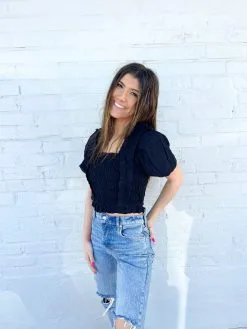 Honeysuckle Rose Boutique Oakland Smocked Crop