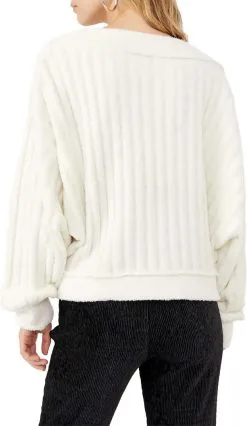Free People Cabin Fever Pullover-White