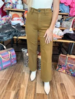 Kut From The Kloth Jean Rise High Wide Leg - Bronze