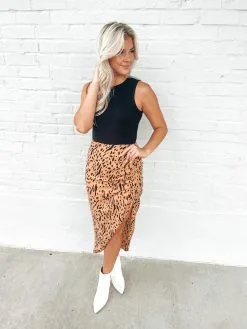 Buddy Love Marie Zip Front Midi Skirt - Nala