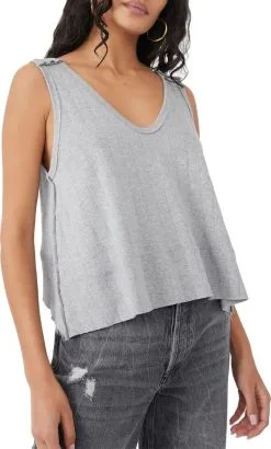 Free People Harper Tank-Heather Grey