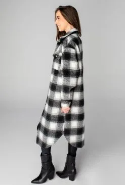 Buddy Love Rocky Long Plaid Shacket - Black 8 Buddy Love Rocky Long Plaid Shacket - Black -Skirt Sales Store image 4865ba0d c88e 45e1 8210 b938aa4e7f64