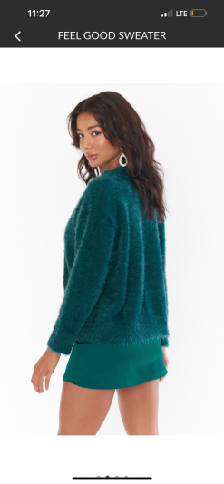 Show Me Your Mumu Feel Good Sweater - Emerald Green