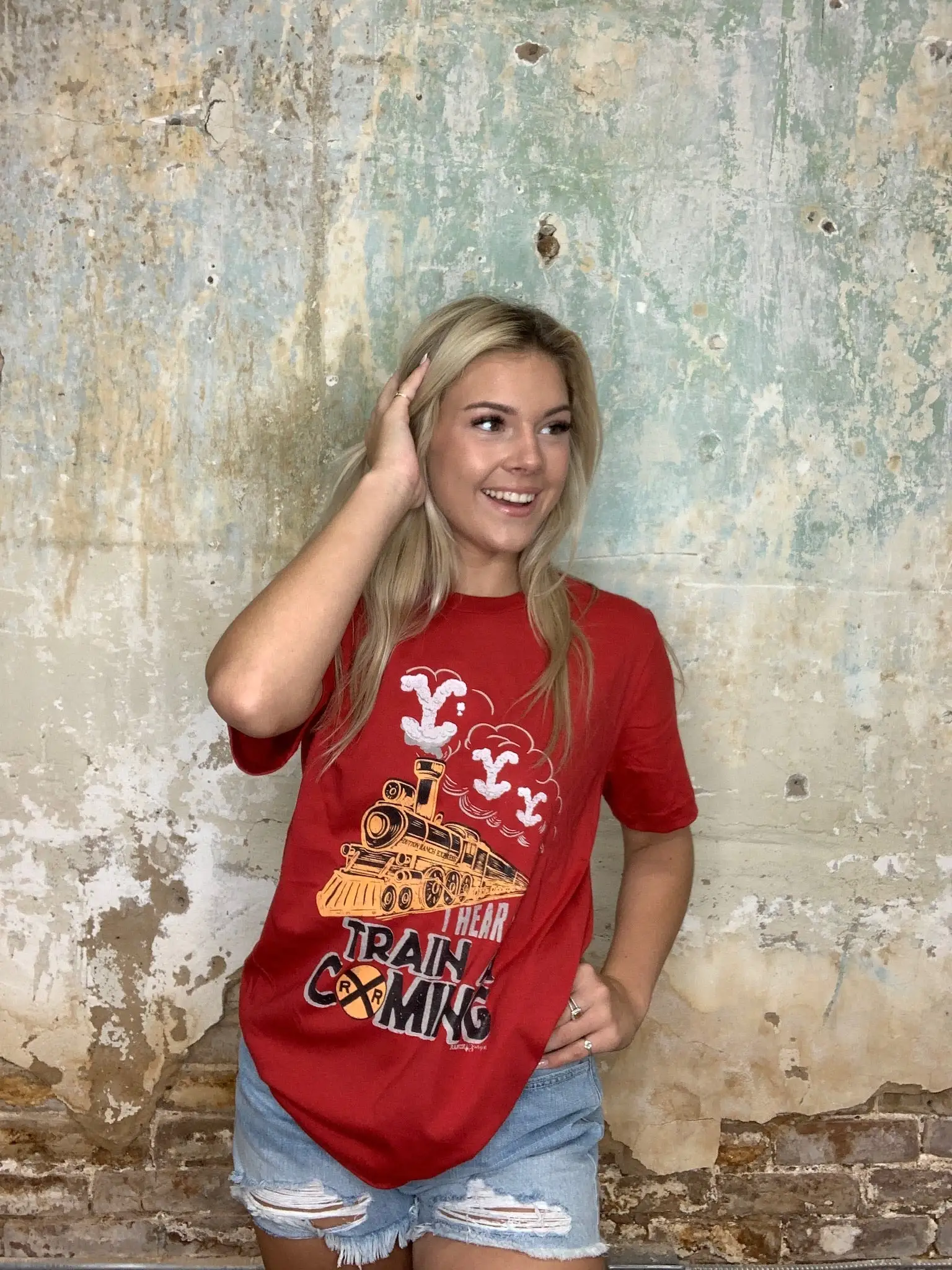 Honeysuckle Rose Boutique I Hear A Train Coming Yellowstone Tee 6 Honeysuckle Rose Boutique I Hear A Train Coming Yellowstone Tee - Image 4