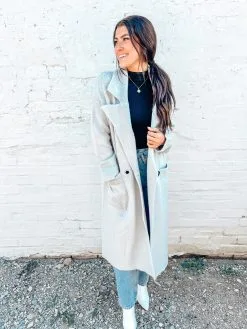Show Me Your Mumu Melrose Sweater Jacket-Grey Knit