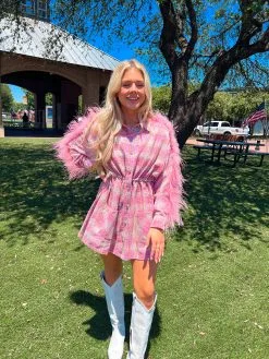 Queen Of Sparkles Pink Flannel Feather Dress -Skirt Sales Store image 911e8d28 6f3b 477b bd81 9188b11c3f3f