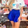 Queen Of Sparkles Royal Blue Metallic Swing Shorts -Skirt Sales Store image afce7c7f 89f3 4434 a1df 218125b3a5a4