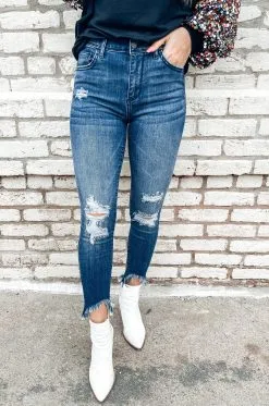 Honeysuckle Rose Boutique Off Road Distressed High Waisted Jeans -Skirt Sales Store image d18631ac f890 4905 be54 f03ec522df88
