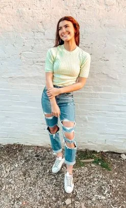 Free People Friday Morning Swit Tee - Sugared Mint