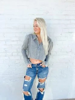 Honeysuckle Rose Boutique Porter Button Up Crop -Skirt Sales Store image ddb336c1 20cf 4585 bfd3 baf5ee1562bb