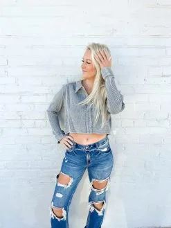 Honeysuckle Rose Boutique Porter Button Up Crop -Skirt Sales Store image e76a3dfa ef56 452f 8130 d408d596722e